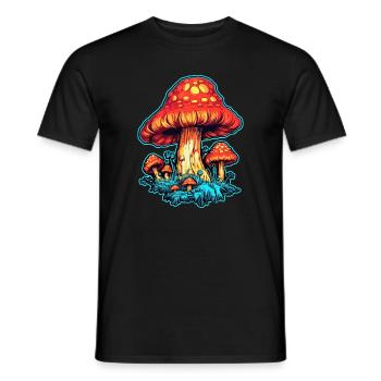 Toadstool Mushroom Mushroom Picker - Men's T-Shirt - black - Front - AI Model Male 178 light (178cm)
