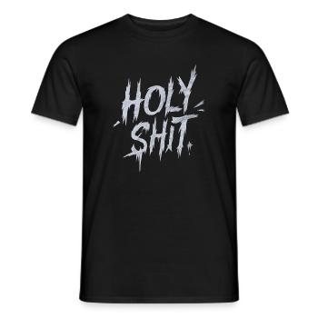 Holy Shit Freche Lustige Sprüche - Männer T-Shirt - Schwarz - Vorne - AI Model Male 178 light (178cm)