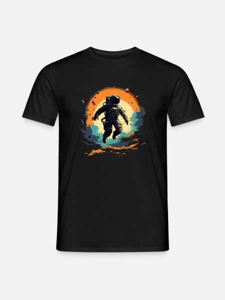 Abstract Astronaut Planet Space - Men's T-Shirt - black