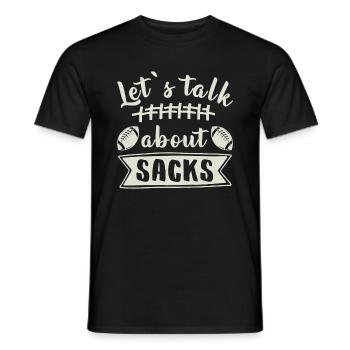 Parlons de Sacks Dicton de football drôle - T-shirt homme - noir - Devant - AI Model Male 178 light (178cm)