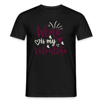 Le vin est mon dicton de vin drôle de la Saint-Valentin - T-shirt homme - noir - Devant - AI Model Male 178 light (178cm)