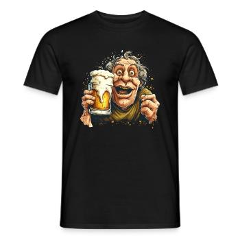 Beer Drinker Outfit Father's Day Men's Night - Men's T-Shirt - black - Front - AI Model Male 178 light (178cm)