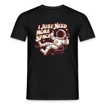 Astronaut Lustiger Spruch I Need More Space - Männer T-Shirt - Schwarz - Vorne - AI Model Male 178 light (178cm)