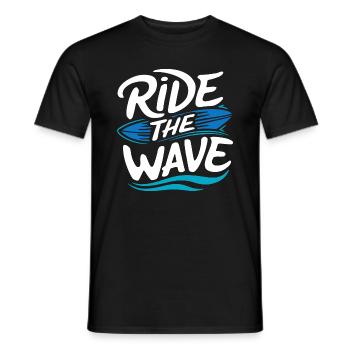 Surfez sur la vague Surf Surf Surf Vacances d’été - T-shirt homme - noir - Devant - AI Model Male 178 light (178cm)