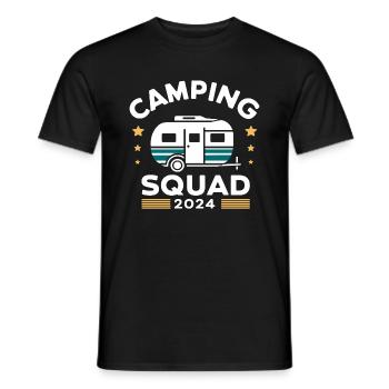 Camping Squad 2024 Wohnwagen Campen - Männer T-Shirt - Schwarz - Vorne - AI Model Male 178 light (178cm)