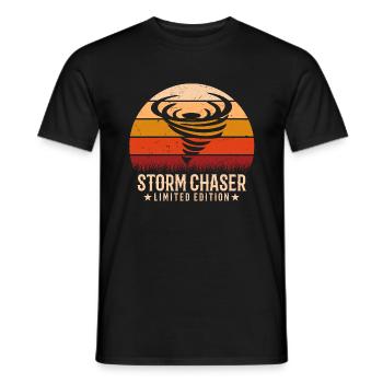 Rétro Tornado Twister Hurricane Lover - T-shirt homme - noir - Devant - AI Model Male 178 light (178cm)