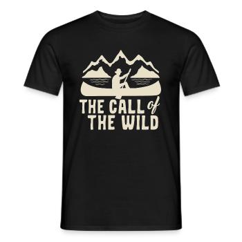 Canoeing Canoeing Water sports Sports - Men's T-Shirt - black - Front - AI Model Male 178 light (178cm)