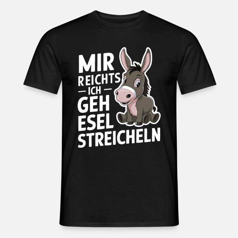Esel Eselchen Maultier Muli - Männer T-Shirt - Schwarz