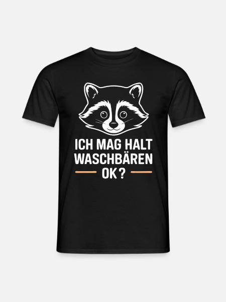 Waschbär Tier Barbados-Waschbär - Männer T-Shirt - Schwarz