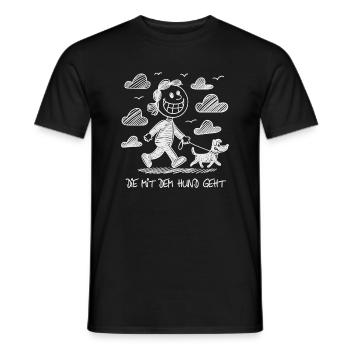 Drôle de dicton de chien pour les amoureux des chiens - T-shirt homme - noir - Devant - AI Model Male 178 light (178cm)