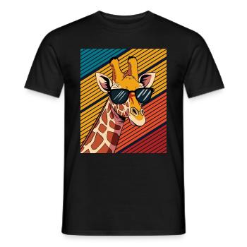 Giraffe Animal Africa Giraffes - Men's T-Shirt - black - Front - AI Model Male 178 light (178cm)