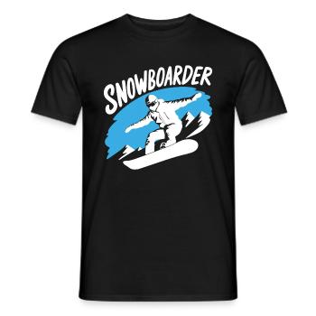 Snowboard Snowboarder Snowboard Sports d’hiver - T-shirt homme - noir - Devant - AI Model Male 178 light (178cm)