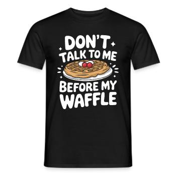 Gaufres Bonbons pour le petit-déjeuner - T-shirt homme - noir - Devant - AI Model Male 178 light (178cm)