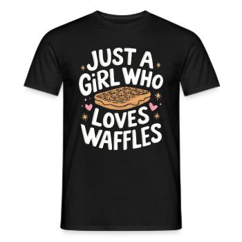 Gaufres Bonbons pour le petit-déjeuner - T-shirt homme - noir - Devant - AI Model Male 178 light (178cm)