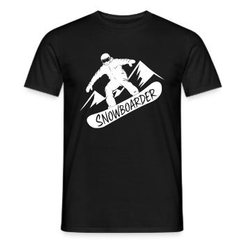 Snowboarders Snowboard Snowboard Sports d’hiver - T-shirt homme - noir - Devant - AI Model Male 178 light (178cm)