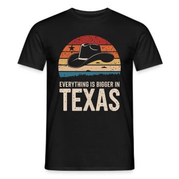 Texas State Texans Texas - Men's T-Shirt - black - Front - AI Model Male 178 light (178cm)