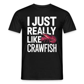 Homards, crabes, crevettes, fruits de mer - T-shirt homme - noir - Devant - AI Model Male 178 light (178cm)