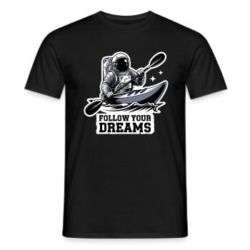 Kayak Astronaute Suivez vos rêves - T-shirt homme - noir - Devant - AI Model Male 178 light (178cm)