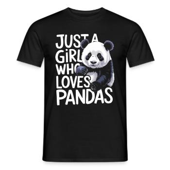 Pandabär Panda Tier Pandas - Männer T-Shirt - Schwarz - Vorne - AI Model Male 178 light (178cm)