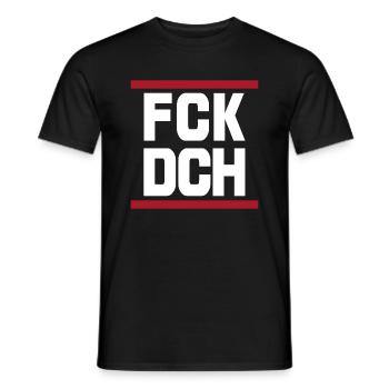 FCK DCH Fuck You Saying Quote - Men's T-Shirt - black - Front - AI Model Male 178 light (178cm)