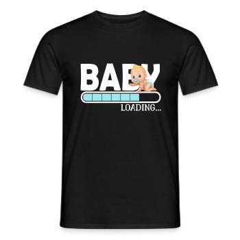 Baby Loading Schwangerschaft Geschenk - Männer T-Shirt - Schwarz - Vorne - AI Model Male 178 light (178cm)