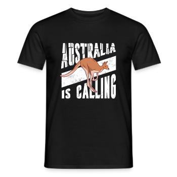 Australie Australie est un cadeau de vacances calling - T-shirt homme - noir - Devant - AI Model Male 178 light (178cm)