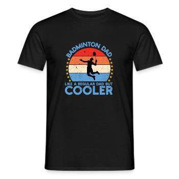 Badminton Dad Federball - Men's T-Shirt - black - Front - AI Model Male 178 light (178cm)