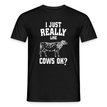 Kuh Kühe Bauernhof Landwirtschaft Geschenk - Männer T-Shirt - Schwarz - Vorne - AI Model Male 178 light (178cm)