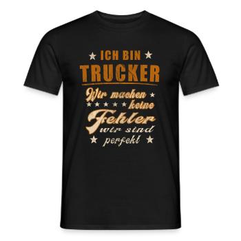 LKW Fahrer Trucker Fernfahrer Geschenk - Männer T-Shirt - Schwarz - Vorne - AI Model Male 178 light (178cm)