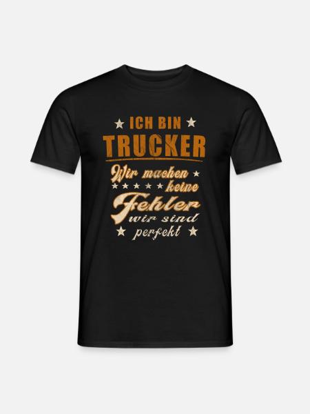 LKW Fahrer Trucker Fernfahrer Geschenk - Männer T-Shirt - Schwarz