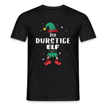 Christmas Elf durstige Elf x-mas Geschenk - Männer T-Shirt - Schwarz - Vorne - AI Model Male 178 light (178cm)