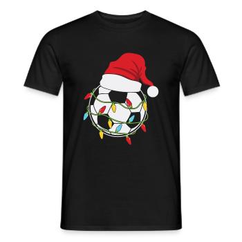 Fussballspieler Fussball christmas Lights - Männer T-Shirt - Schwarz - Vorne - AI Model Male 178 light (178cm)