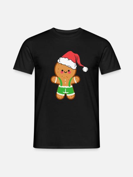 Gingerbread Man Christmas Gingerbread - Men's T-Shirt - black