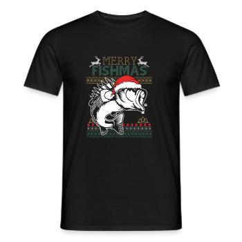 Pêche Pêche Ugly Christmas Sweater Cadeau - T-shirt homme - noir - Devant - AI Model Male 178 light (178cm)