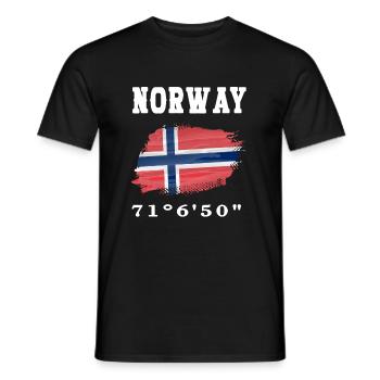 Norway Norway Flag - Men's T-Shirt - black - Front - AI Model Male 178 light (178cm)