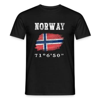 Norway Norway Flag - Men's T-Shirt - black - Front - AI Model Male 178 light (178cm)