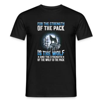 Wolf Saying Wolves Wolf Pack Wolf - Men's T-Shirt - black - Front - AI Model Male 178 light (178cm)
