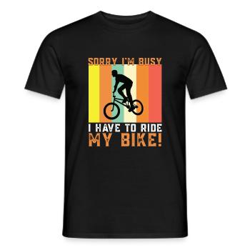Cycling, cycling, cycling - Men's T-Shirt - black - Front - AI Model Male 178 light (178cm)