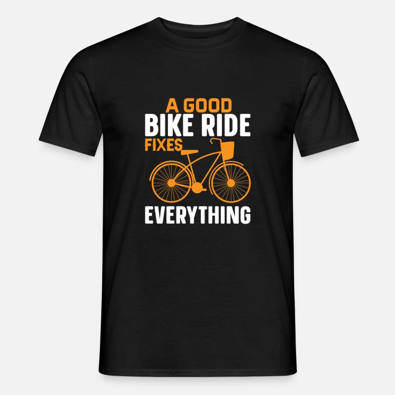 Fahrrad, Radfahren,Radfahrer - Männer T-Shirt - Schwarz