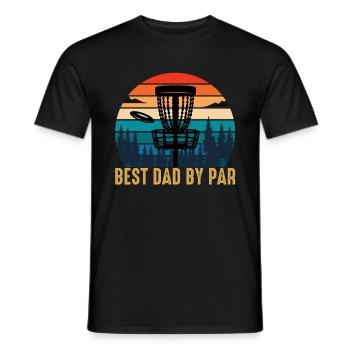 Best Dad By Par Disc Golf Vintage - Männer T-Shirt - Schwarz - Vorne - AI Model Male 178 light (178cm)