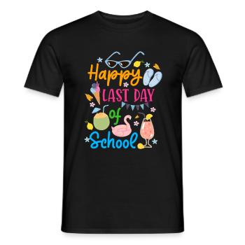 Happy Last Day of School Summer Break - Men's T-Shirt - black - Front - AI Model Male 178 light (178cm)