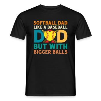 Papa softball comme un papa de baseball mais des balles plus grosses - T-shirt homme - noir - Devant - AI Model Male 178 light (178cm)