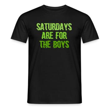 Saturdays Are For The Boys Matching Father Day - Men's T-Shirt - black - Front - AI Model Male 178 light (178cm)