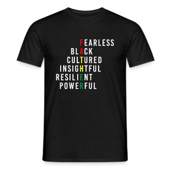 Black Father Black Cultured Fathers Day - Männer T-Shirt - Schwarz - Vorne - AI Model Male 178 light (178cm)