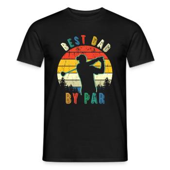 Best Dad By Par Fathers Day - Men's T-Shirt - black - Front - AI Model Male 178 light (178cm)