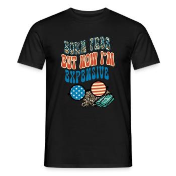 Né libre mais maintenant je suis cher drôle 4th De Juillet - T-shirt homme - noir - Devant - AI Model Male 178 light (178cm)