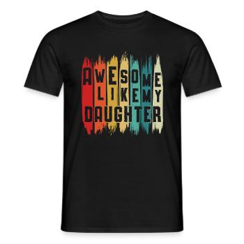 Génial comme ma fille Drôle fête des pères - T-shirt homme - noir - Devant - AI Model Male 178 light (178cm)