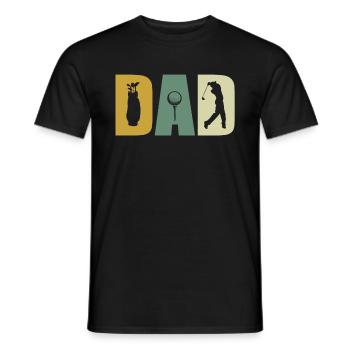Golfing Dad Lovers Fathers Day - Men's T-Shirt - black - Front - AI Model Male 178 light (178cm)