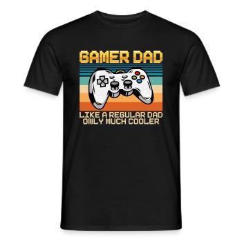 Gamer Dad Vintage - Männer T-Shirt - Schwarz - Vorne - AI Model Male 178 light (178cm)