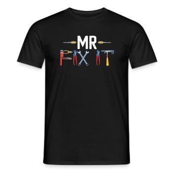 Mr Fix It Mechanic Dad Sons - Men's T-Shirt - black - Front - AI Model Male 178 light (178cm)